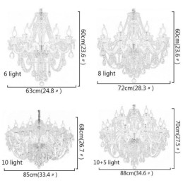 Luxury Crystal Chandelier European Elegant Pendant Light
