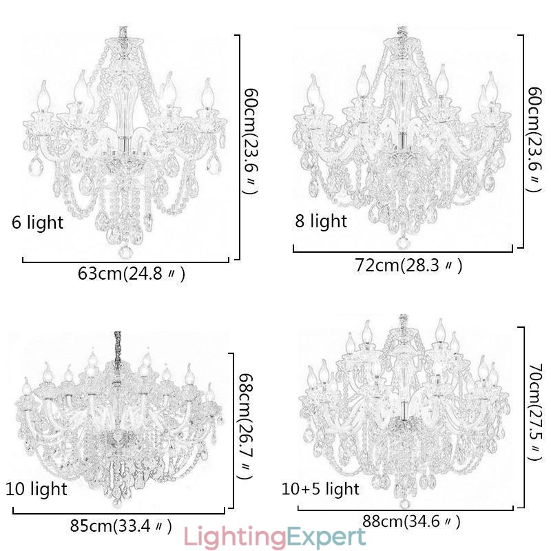 Luxury Crystal Chandelier European Elegant Pendant Light