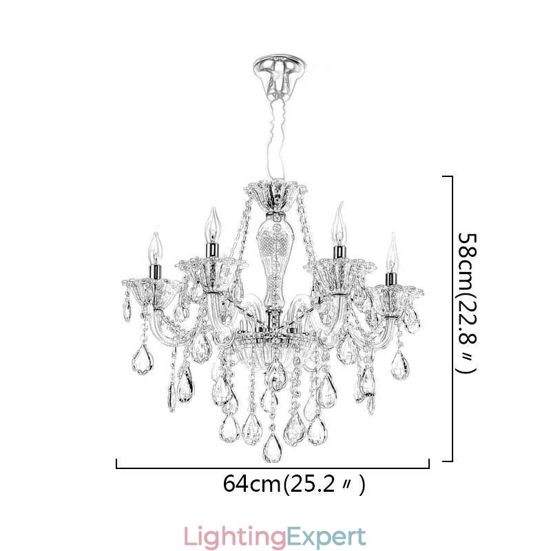 European Crystal Chandelier Elegant Pendant Light