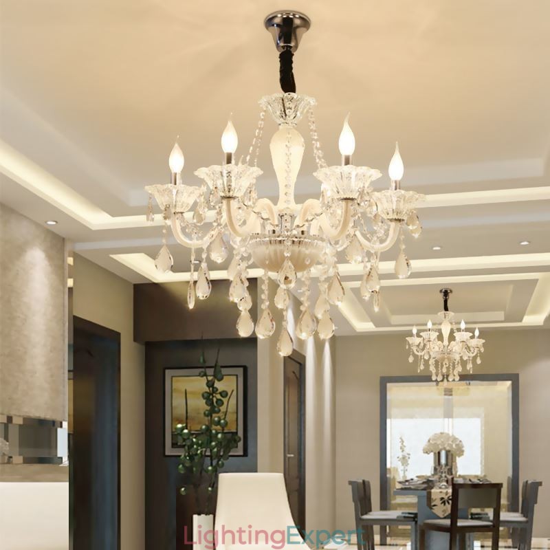 European Crystal Chandelier Elegant Pendant Light