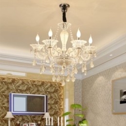 European Crystal Chandelier Elegant Pendant Light