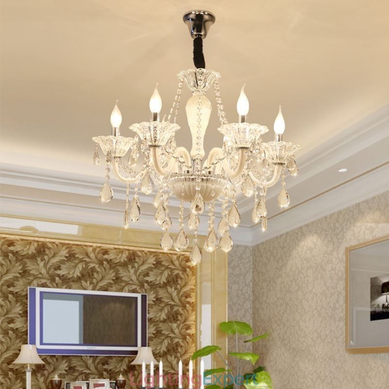 European Crystal Chandelier Elegant Pendant Light