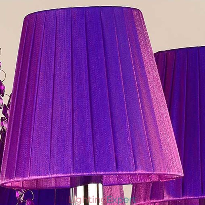 European Style Crystal Chandelier Purple Pendant Light