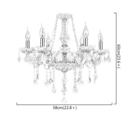 European Style Crystal Chandelier Pink Pendant Light Romantic