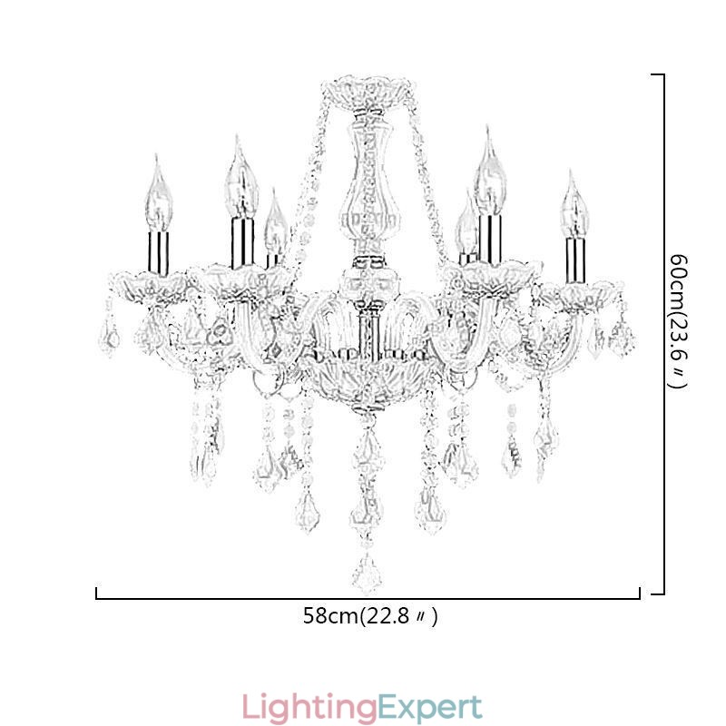 European Style Crystal Chandelier Pink Pendant Light Romantic