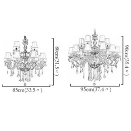 Crystal Chandelier European Red Colour Pendant Light