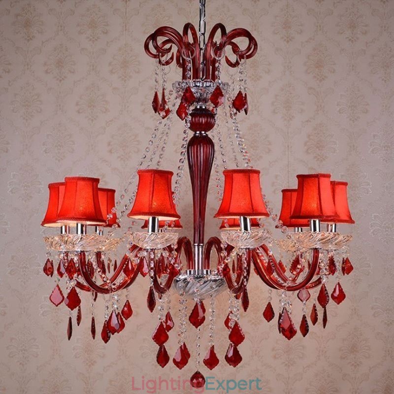 Retro Crystal Chandelier European Black Pendant Light