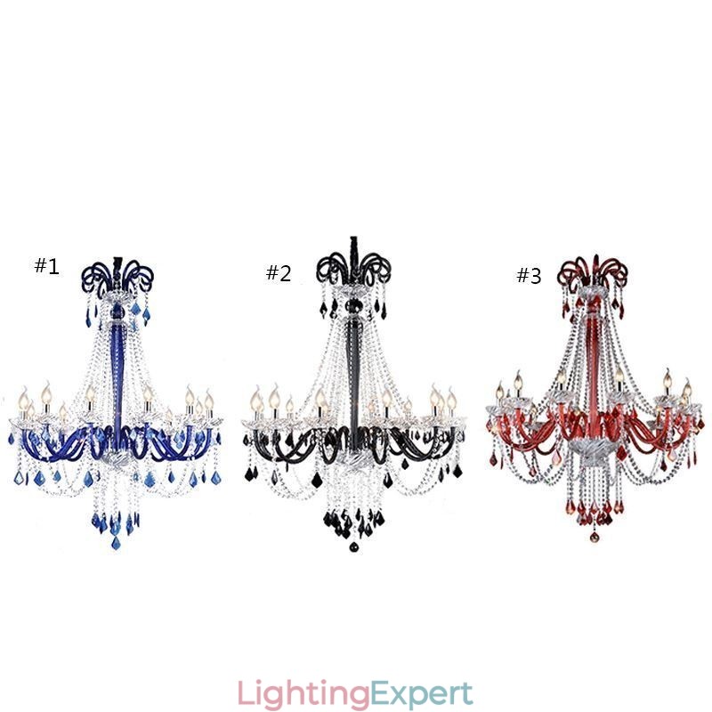 European Crystal Chandelier Elegant Pendant Light