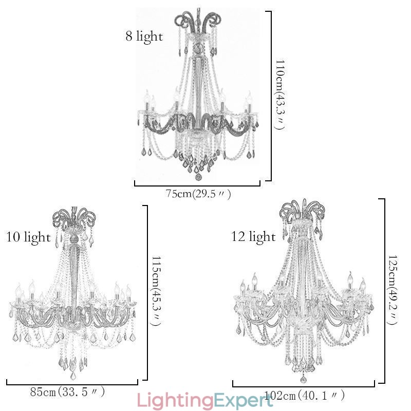 European Crystal Chandelier Elegant Pendant Light