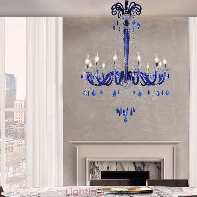 European Crystal Chandelier Elegant Pendant Light