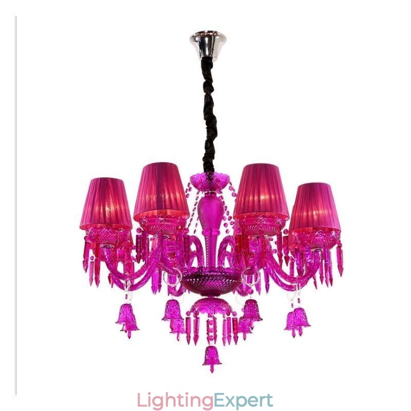 European Crystal Chandelier Ring Bells Glass Pendant Light