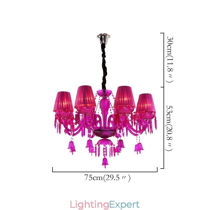 European Crystal Chandelier Ring Bells Glass Pendant Light