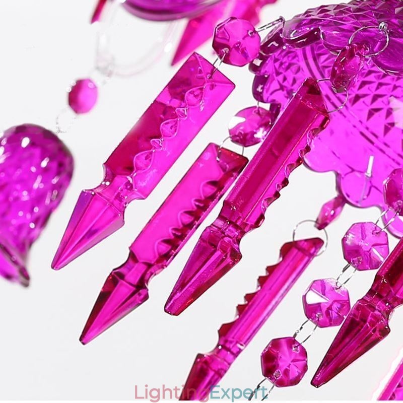 European Crystal Chandelier Ring Bells Glass Pendant Light