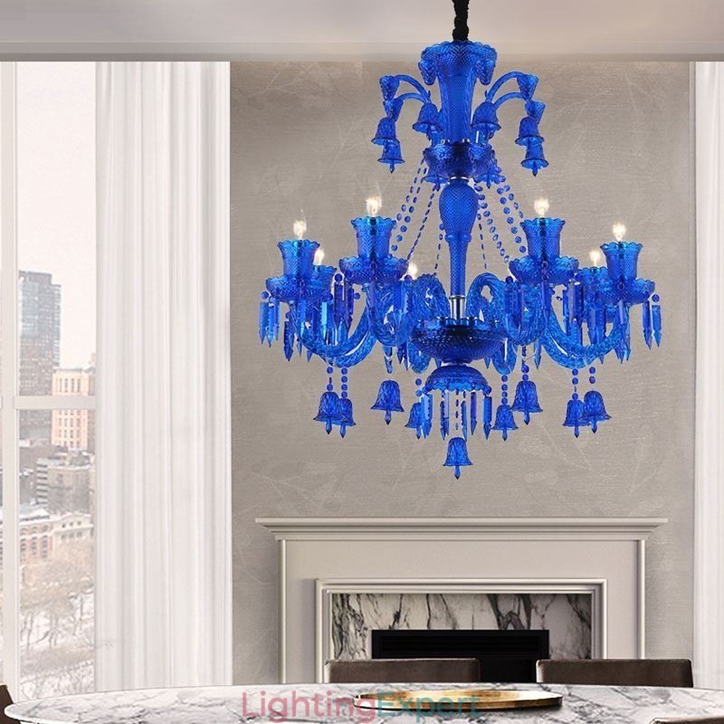 Crystal Ceiling Light European Chandelier Ring Bells Pendant Light