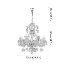 Crystal Ceiling Light European Chandelier Ring Bells Pendant Light