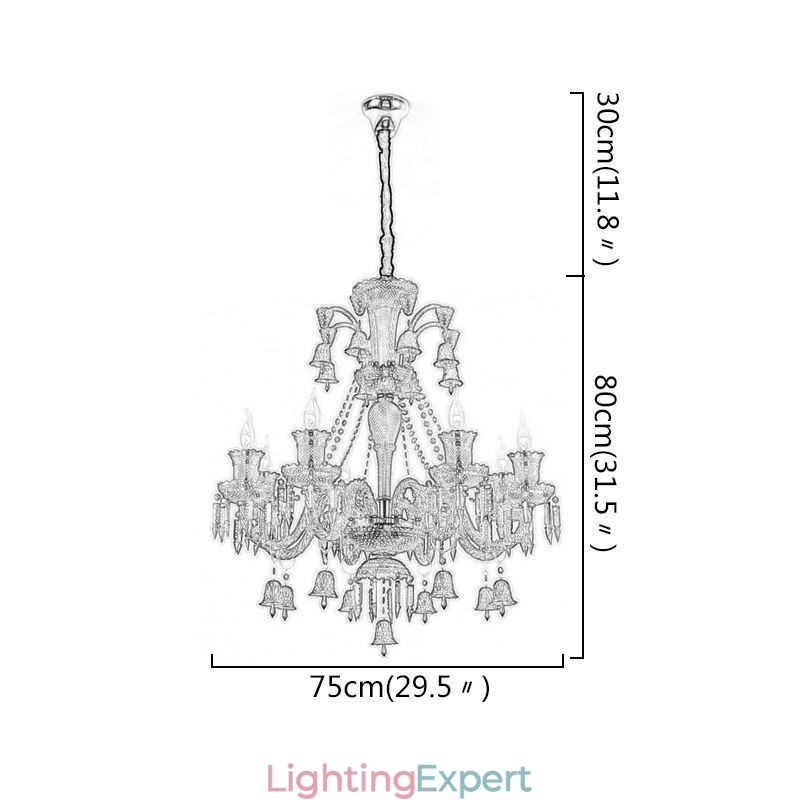 Crystal Ceiling Light European Chandelier Ring Bells Pendant Light