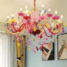 Colourful European Style Chandelier Luxury Pendant Light
