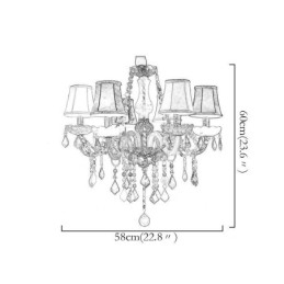 Large Colourful Crystal Chandelier European Pendant Light