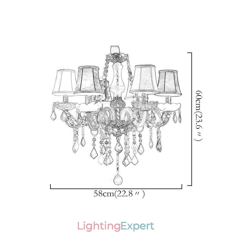 Large Colourful Crystal Chandelier European Pendant Light