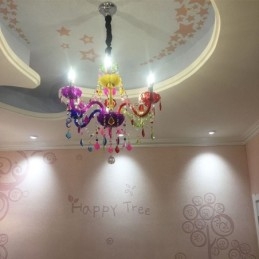 Large Colourful Crystal Chandelier European Pendant Light