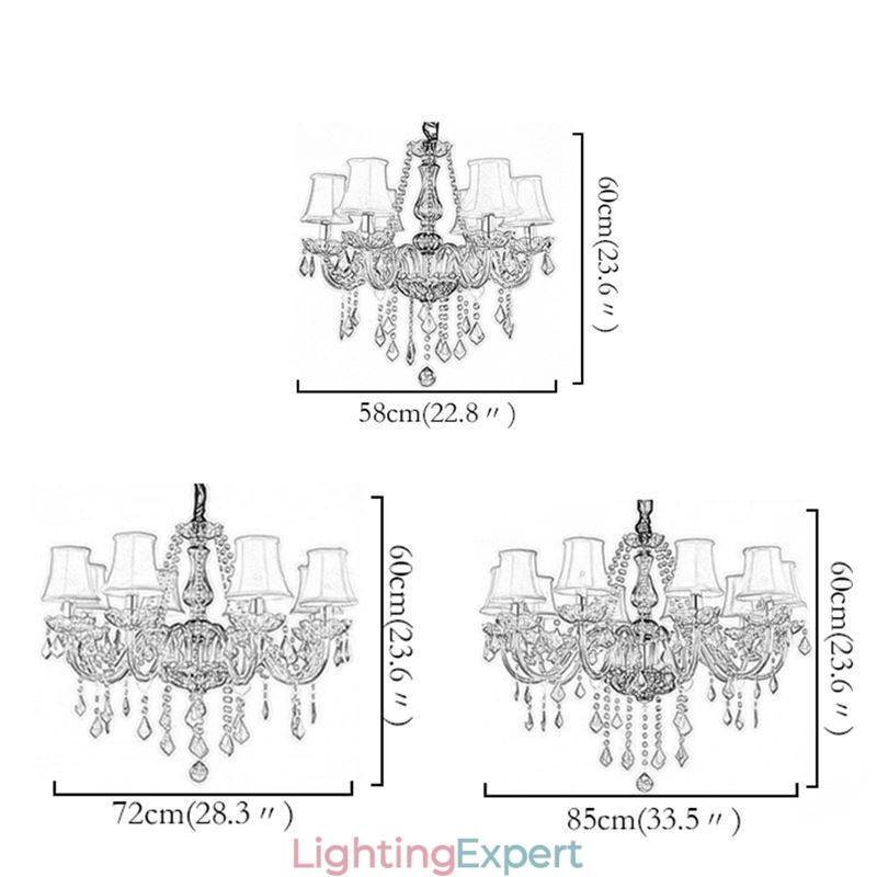Luxury Crystal Chandelier European Red Colour Pendant Light