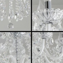 Elegant Crystal Chandelier European White Colour Pendant Light