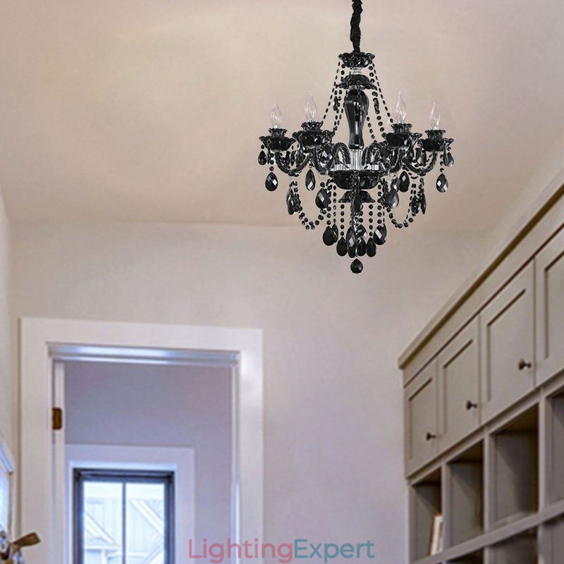 Luxury Crystal Chandelier European Black 10 Lights