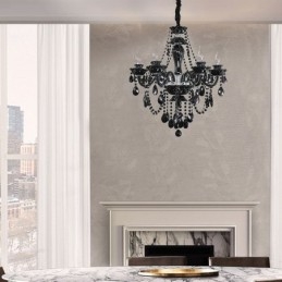 Luxury Crystal Chandelier European Black 10 Lights