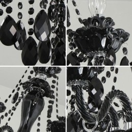 Luxury Crystal Chandelier European Black 10 Lights