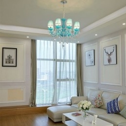 Creative Crystal Chandelier European Elegant Pendant Light