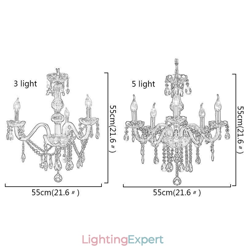 Stylish Crystal Chandelier Modern European Pendant Light