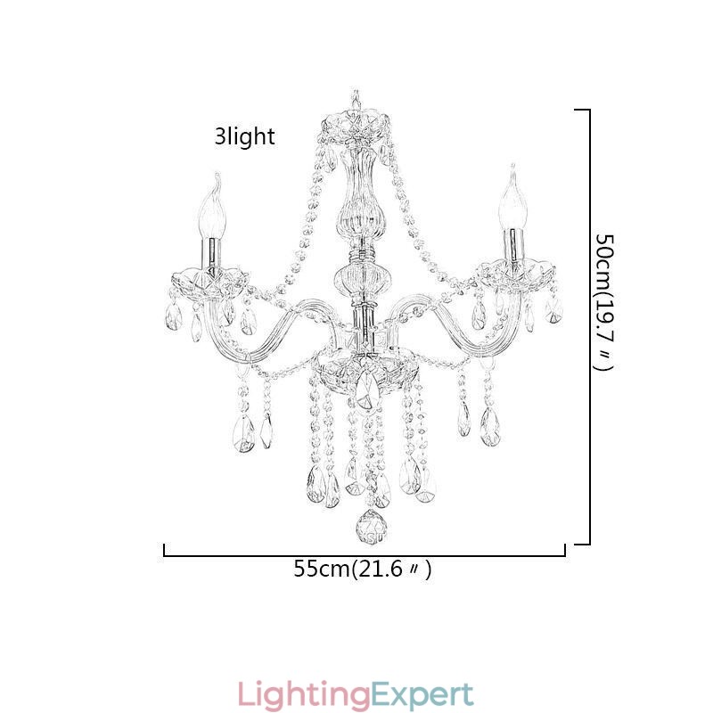 Crystal Chandelier European Cognac Colour Glass Pendant Light