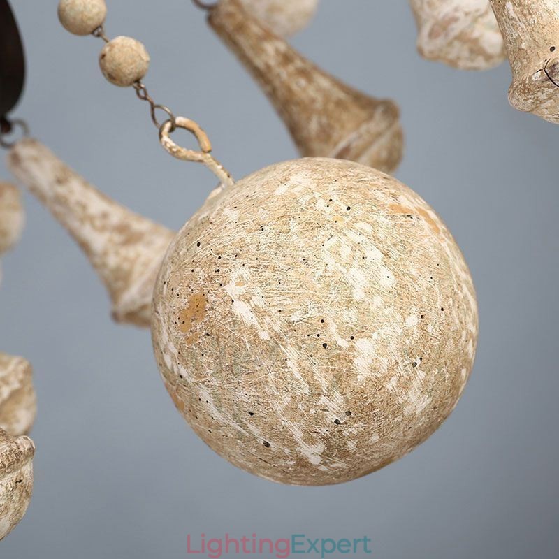 Retro Style Wood Pendant Light Elegant Chandelier