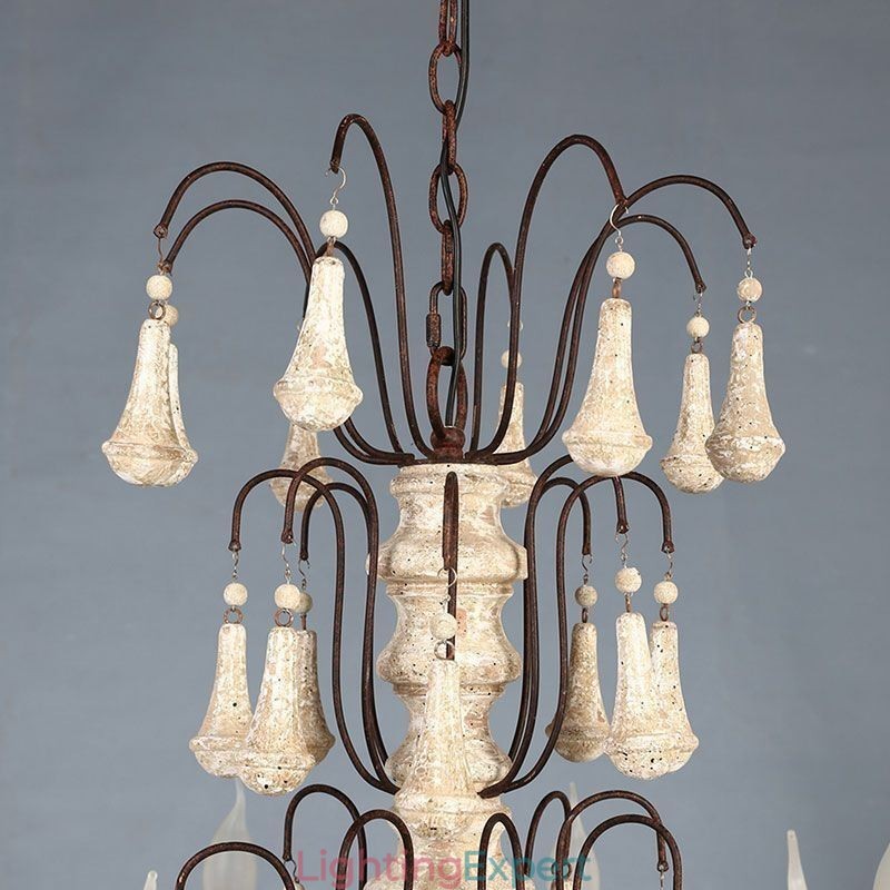 Retro Style Wood Pendant Light Elegant Chandelier