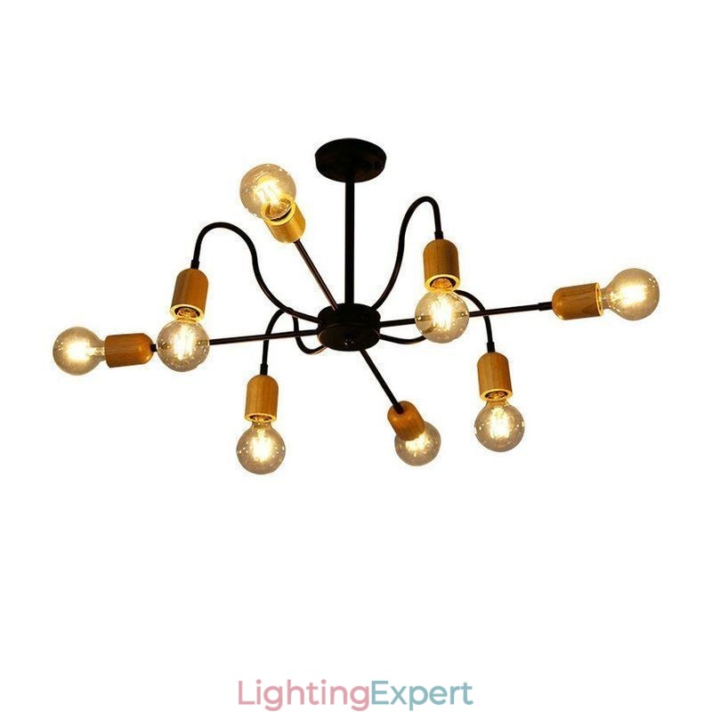 Contemporary Creative Iron Pendant Light Spider Chandelier