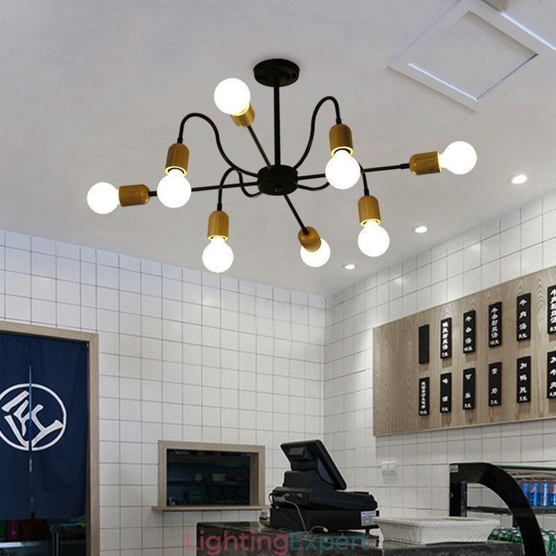 Contemporary Creative Iron Pendant Light Spider Chandelier