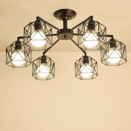 Modern Bird Cage Pendant Lamp Iron Decorative Lighting