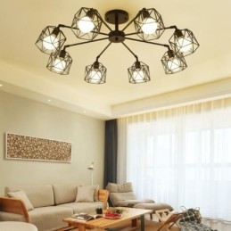 Modern Bird Cage Pendant Lamp Iron Decorative Lighting