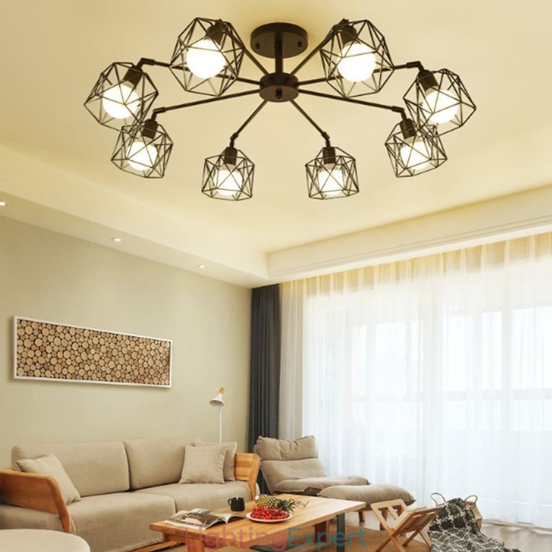 Modern Bird Cage Pendant Lamp Iron Decorative Lighting