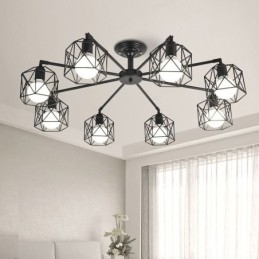 Modern Bird Cage Pendant Lamp Iron Decorative Lighting