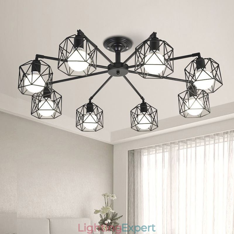 Modern Bird Cage Pendant Lamp Iron Decorative Lighting