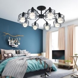 Modern Bird Cage Pendant Lamp Iron Decorative Lighting