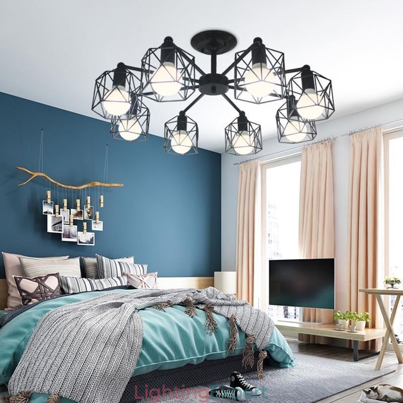 Modern Bird Cage Pendant Lamp Iron Decorative Lighting