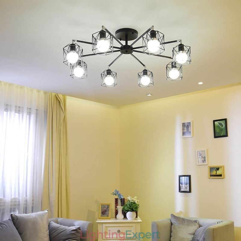 Modern Bird Cage Pendant Lamp Iron Decorative Lighting