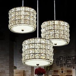 Single 3 Light Crystal Pendant Light Droplight