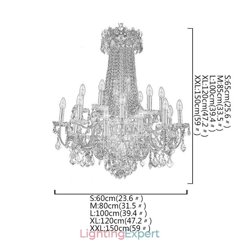 European Luxury Crystal Chandelier Duplex Stair Pendant Light