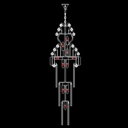 Retro Crystal Empire Chandelier Luxury Long Pendant