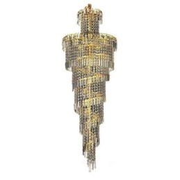 European Crystal Chandelier Large Round Shape Long Pendant
