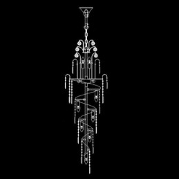 Elegant Crystal Empire Chandelier European Luxury Long Pendant