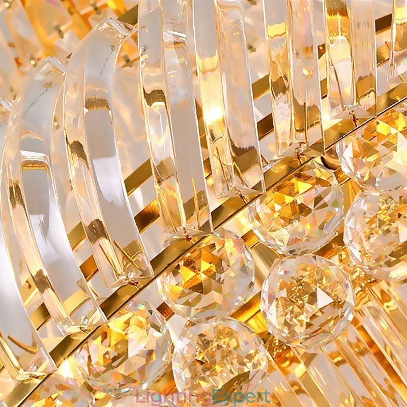 Luxury Crystal Chandelier Modern European Graceful Long Pendant Duplex Staircase
